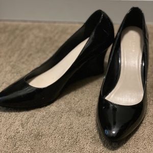 Cole Haan Black Patent Leather Wedge Shoes 7.5